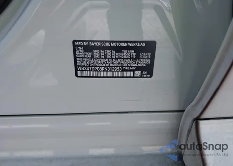 2024 BMW X3 Sdrive30I из США, поврежденный, VIN WBX47DP08RN312953